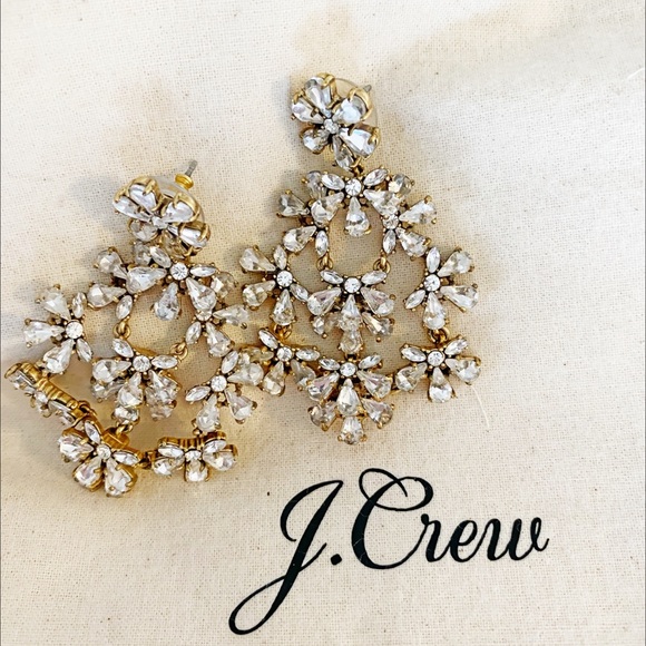 J. Crew Jewelry - JCREW NWOT FLORAL CHANDELIER EARRINGS